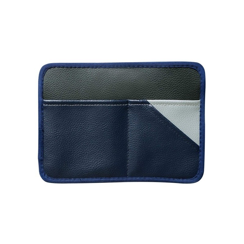 Japan Bonform Blue Leather Miscellaneous Bag Multi Function