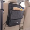 Japanese Bonform Car Snoopy Dark Pattern Multi Purpose Black Seat Back Storage Bag Tissue Bag Sundries Bag