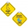 Bump On Board Baby Foot Car Decal Adorable Design For Maximum Attention