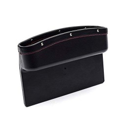 Car Seat Storage Pockets Box Pu Leather Seat Gap Filler Organiser