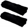 Black Authentic Sheepskin Seatbelt Cover