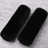 Black Authentic Sheepskin Seatbelt Cover