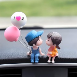 Car Interior Dashboard Decoration Cute Cartoon Couples Action Figure Figurines